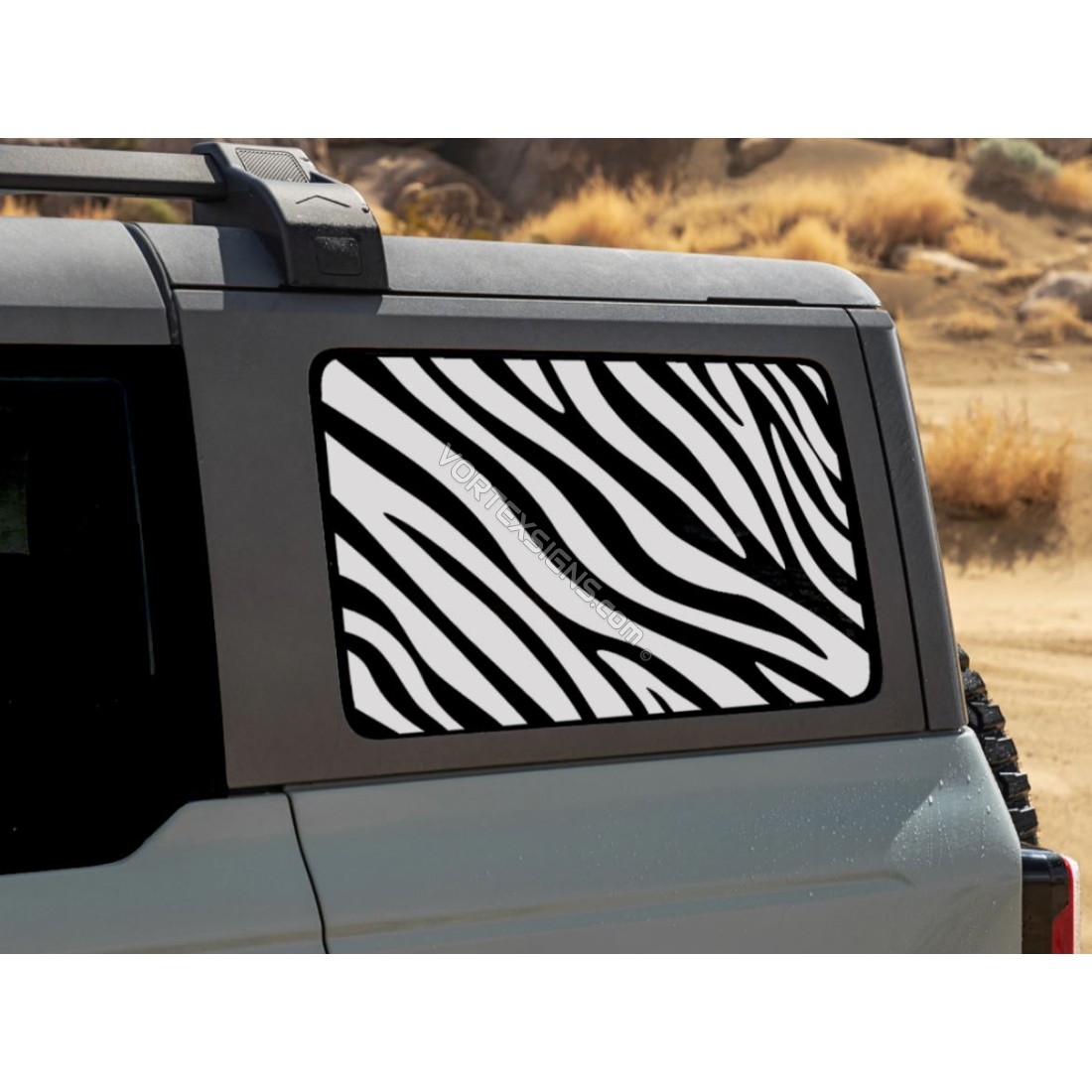 Zebra pattern print Window Decal for Ford Bronco6G